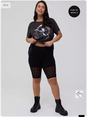 NWOT Torrid 11'' Flocked Bike Short size 0